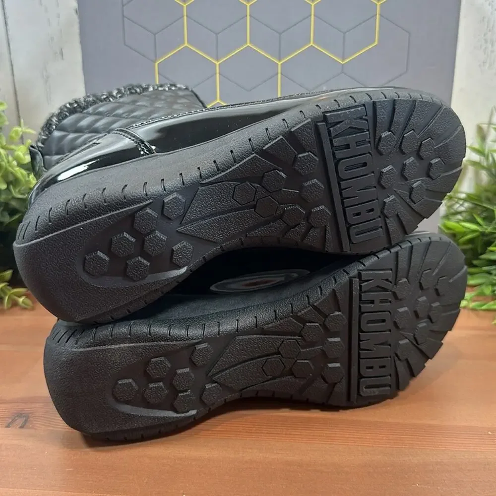 Khombu Megan Wide Width Waterproof‎ Front Zip Winter Boots Size 8.5W